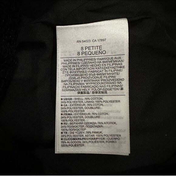 Banana Republic Coated Tweed Black Pencil Above The Knee Skirt Sz 8P - Picture 12 of 12